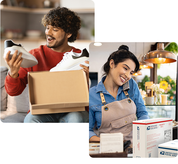 People using online shipping.