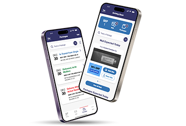 A phone displaying the Informed Delivery Mobile app.